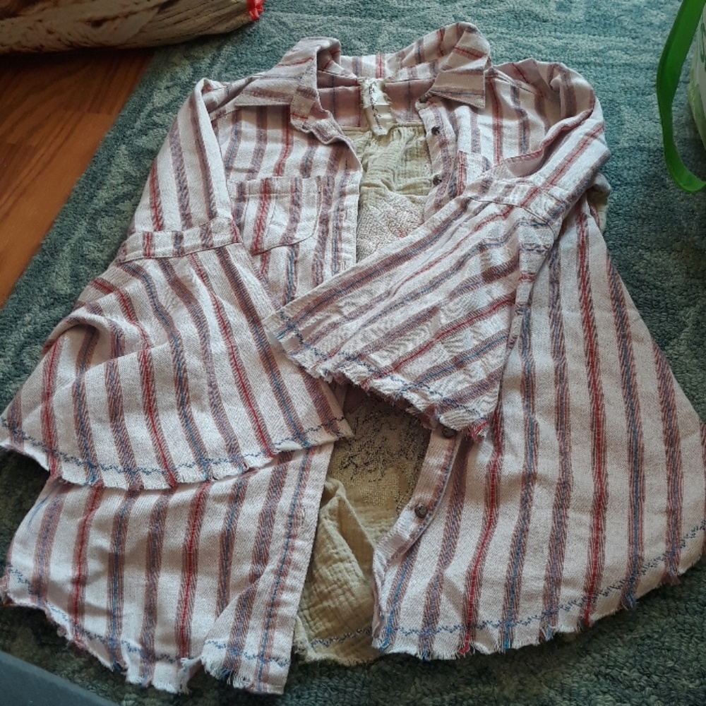 Button down flower shirt